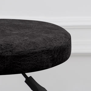 Krukhoes elastisch leerlook - Zwart