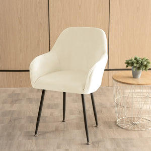 Stoelhoes Eetkamerstoel Kuip Velvet - Beige