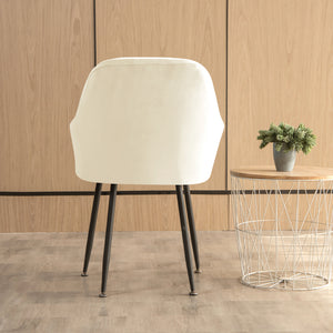 Stoelhoes Eetkamerstoel Kuip Velvet - Beige