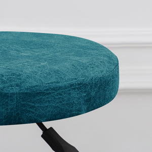 Krukhoes elastisch leerlook - Teal