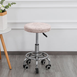 Krukhoes elastisch leerlook - Champagne wit