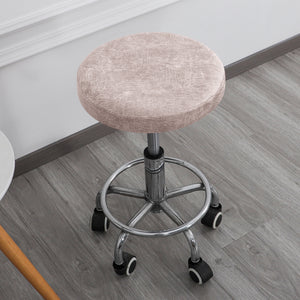 Krukhoes elastisch leerlook - Champagne wit