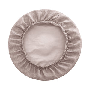Krukhoes elastisch leerlook - Champagne wit