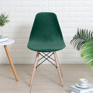 Stoelhoes velvet Scandinavische Kuipstoel - Donkergroen