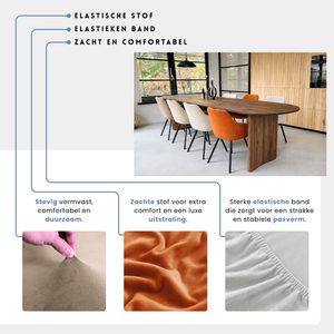 Stoelhoes Eetkamerstoel Kuip Velvet - Taupe
