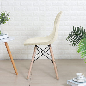 Stoelhoes velvet Scandinavische Kuipstoel - Beige
