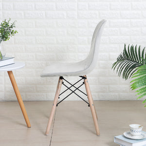 Stoelhoes velvet Scandinavische Kuipstoel - Lichtgrijs