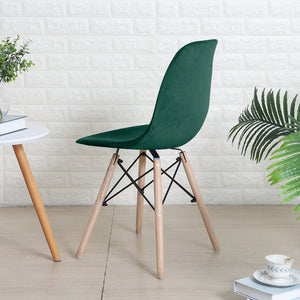 Stoelhoes velvet Scandinavische Kuipstoel - Donkergroen