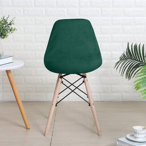 Stoelhoes velvet Scandinavische Kuipstoel - Donkergroen
