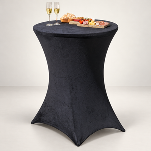 Statafelrok Velvet  Ø80x85x110cm - Zwart