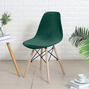 Stoelhoes velvet Scandinavische Kuipstoel - Donkergroen