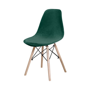 Stoelhoes velvet Scandinavische Kuipstoel - Donkergroen