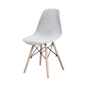 Stoelhoes velvet Scandinavische Kuipstoel - Lichtgrijs